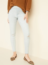 distressed rockstar jeggings black