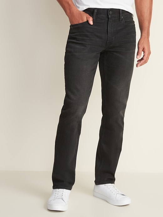 View large product image 1 of 2. Built-In Flex Straight Black Jeans