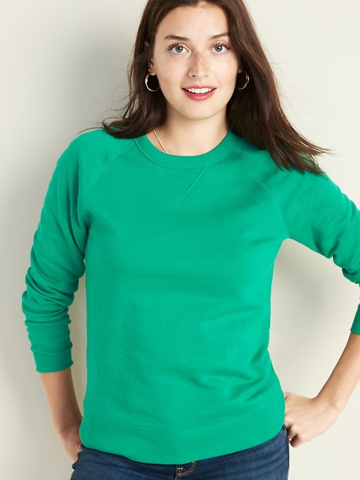 View large product image 1 of 1. Relaxed Crew-Neck Sweatshirt for Women