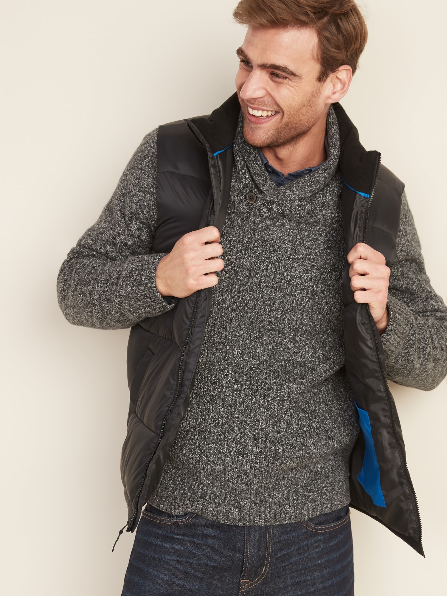 Mens puffer vest hot sale old navy