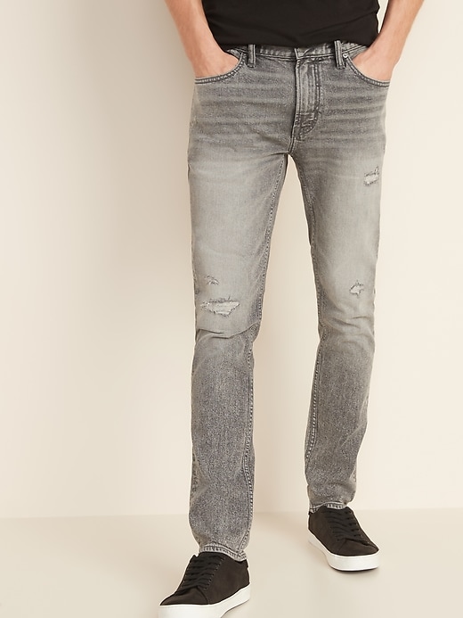 View large product image 1 of 2. Skinny Built-In Flex Distressed Skinny Jeans