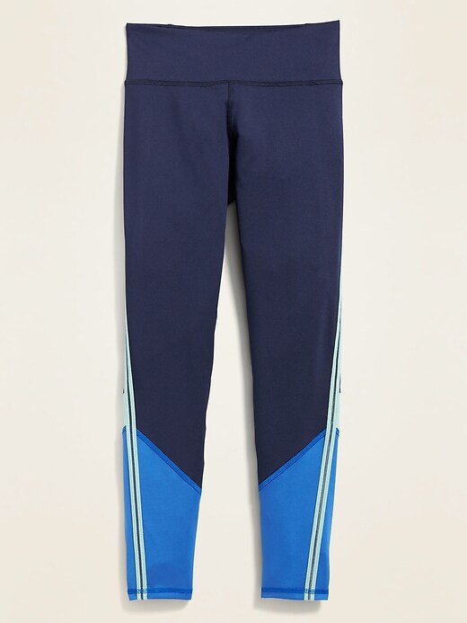 View large product image 1 of 1. Mid-Rise Go-Dry Color-Blocked Leggings for Girls