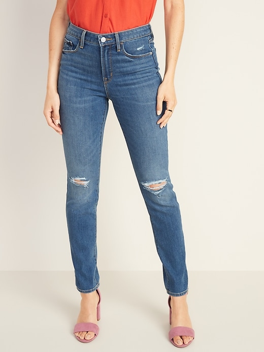 jean amincissant taille haute