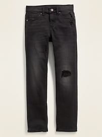 View large product image 3 of 3. Karate Distressed Built-In Tough Black Jeans for Boys