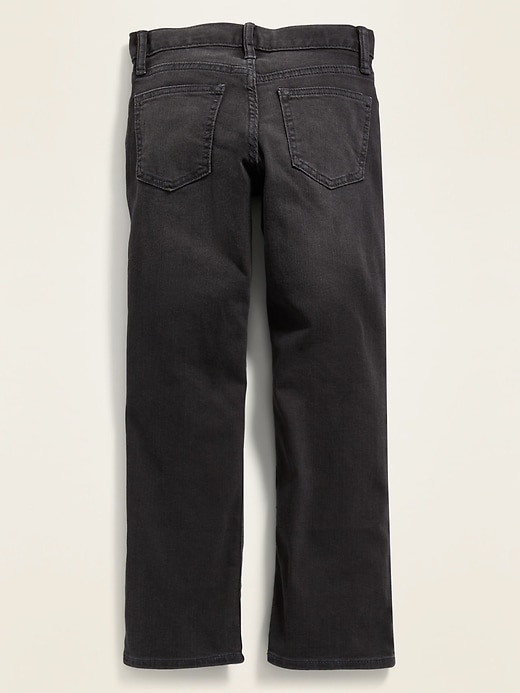 View large product image 2 of 3. Straight Built-In Flex Black Jeans for Boys