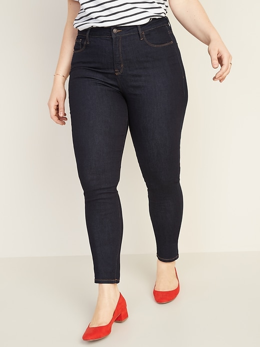OLD NAVY WOMENS Black High Rise Rockstar Super Skinny Jeans Size 4 £8.58 -  PicClick UK