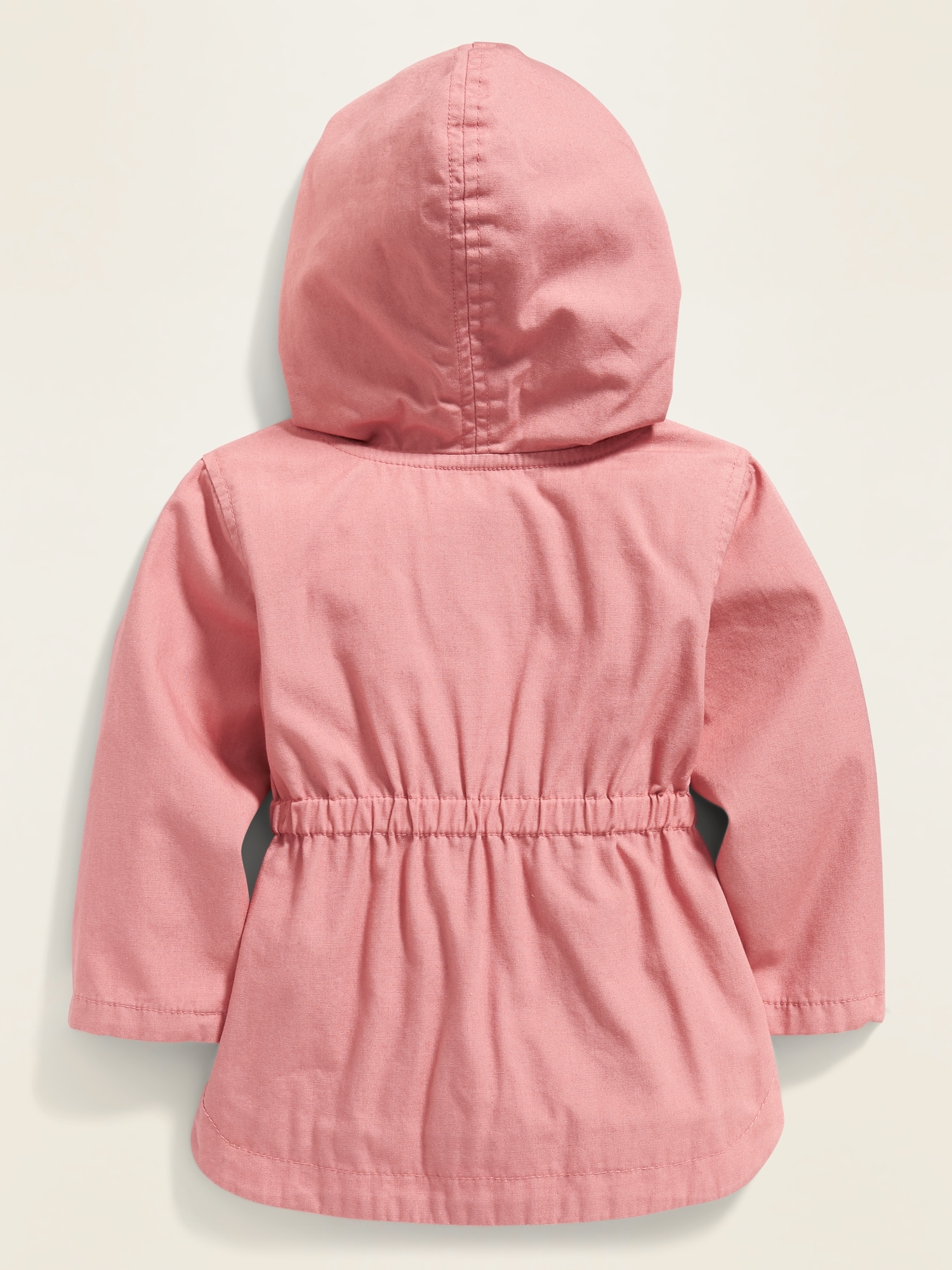 hooded canvas utility jacket for baby