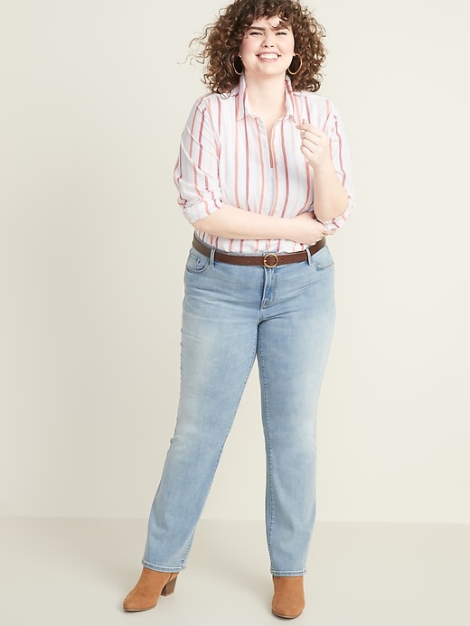 Image number 3 showing, Mid-Rise Plus-Size Kicker Boot-Cut Jeans