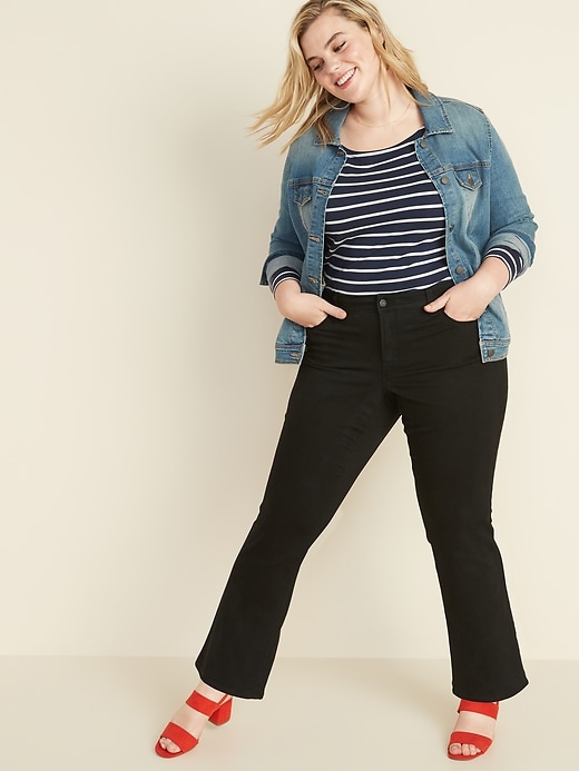 Image number 3 showing, Mid-Rise Plus-Size Kicker Boot-Cut Jeans