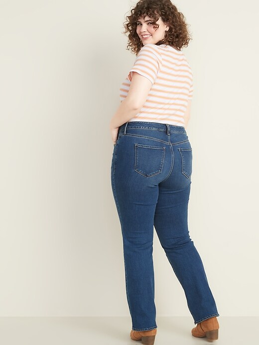 Image number 2 showing, High-Waisted Secret-Smooth Pockets Kicker Boot-Cut Plus-Size Jeans