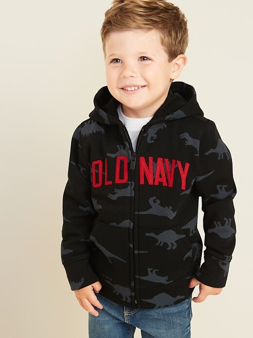 View large product image 1 of 1. Unisex Logo-Graphic Zip Hoodie for Toddler