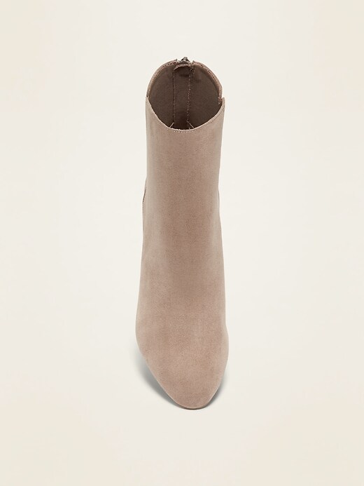 Image number 3 showing, Faux-Suede High-Heel Booties for Women