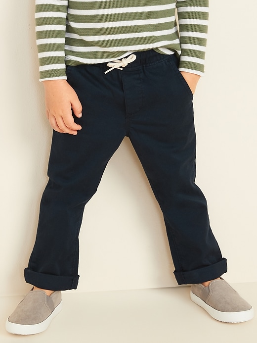 View large product image 1 of 2. Relaxed Pull-On Twill Pants for Toddler Boys