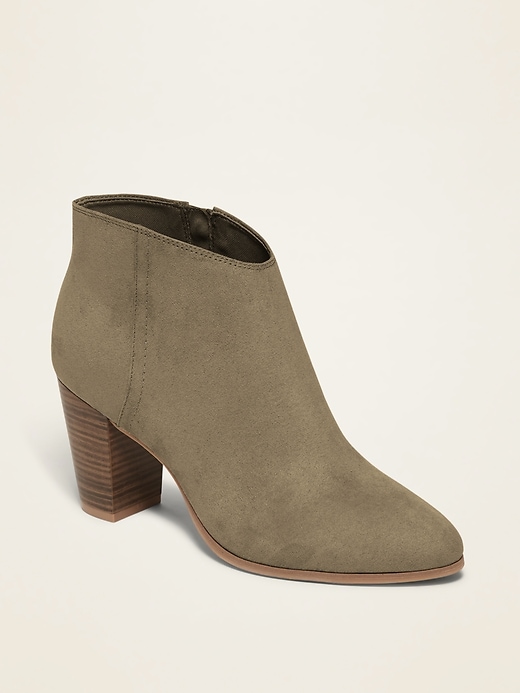 Faux-Suede Ankle-Strap Boots for Women Old Navy