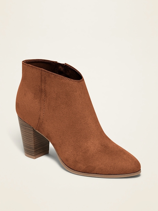 Faux-Suede Ankle-Strap Boots for Women