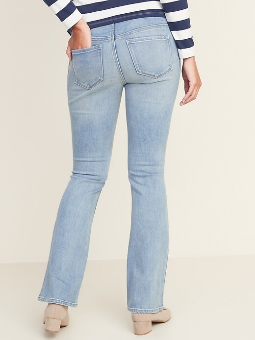 View large product image 2 of 3. Maternity Full-Panel Boot-Cut Jeans