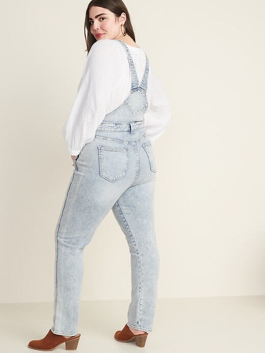 Image number 7 showing, Distressed Jean Overalls for Women