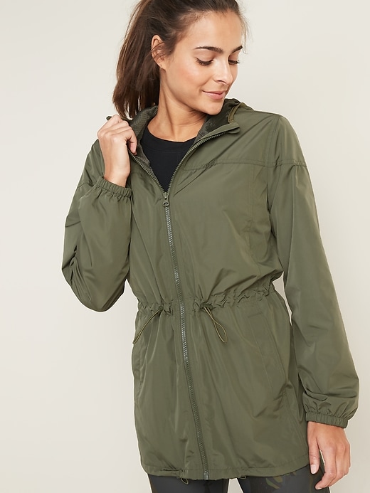 Go H20 Water Resistant Lightweight Hooded Anorak for Women Old Navy