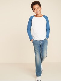 View large product image 3 of 3. Softest Color-Blocked Raglan-Sleeve Tee For Boys