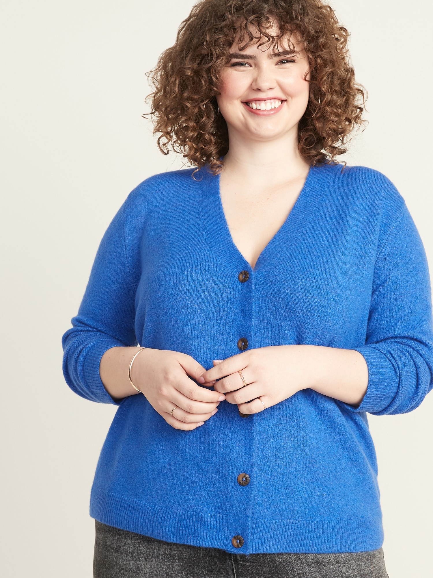 Plus size store v neck cardigan