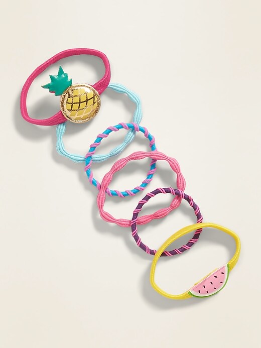 View large product image 1 of 1. Icon Hair Ties 6-Pack For Girls