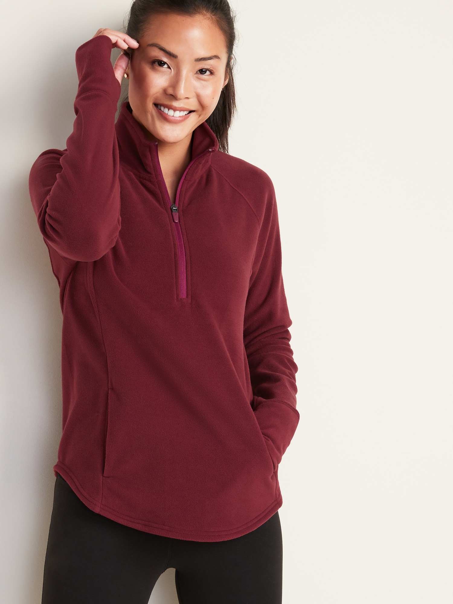 old navy fleece pullover women's