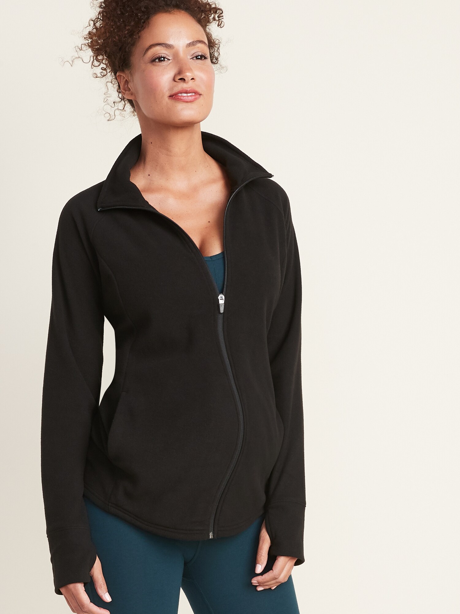 Semi-Fitted Full-Zip Performance Fleece Jacket for Women