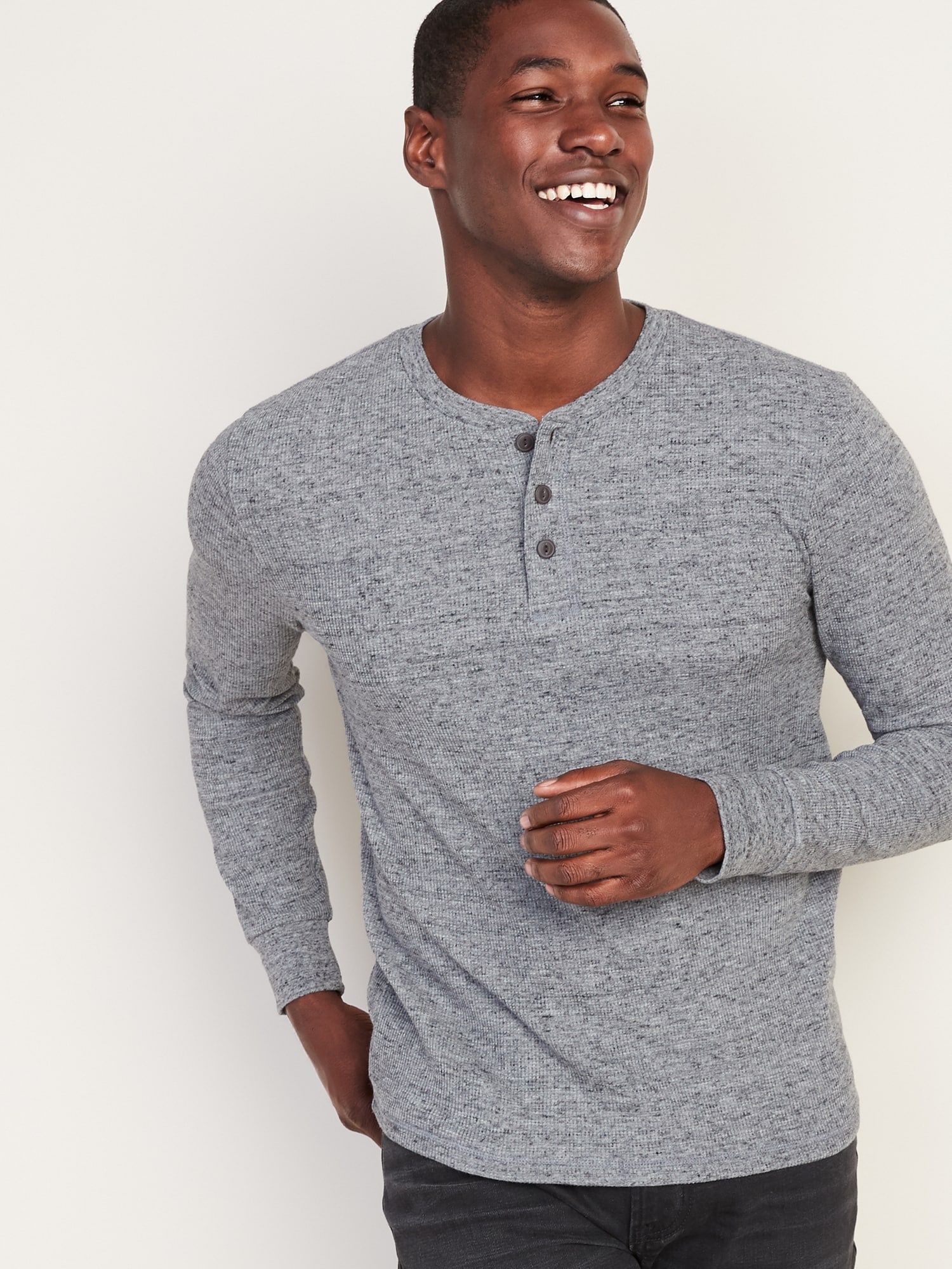 thermal knit henley