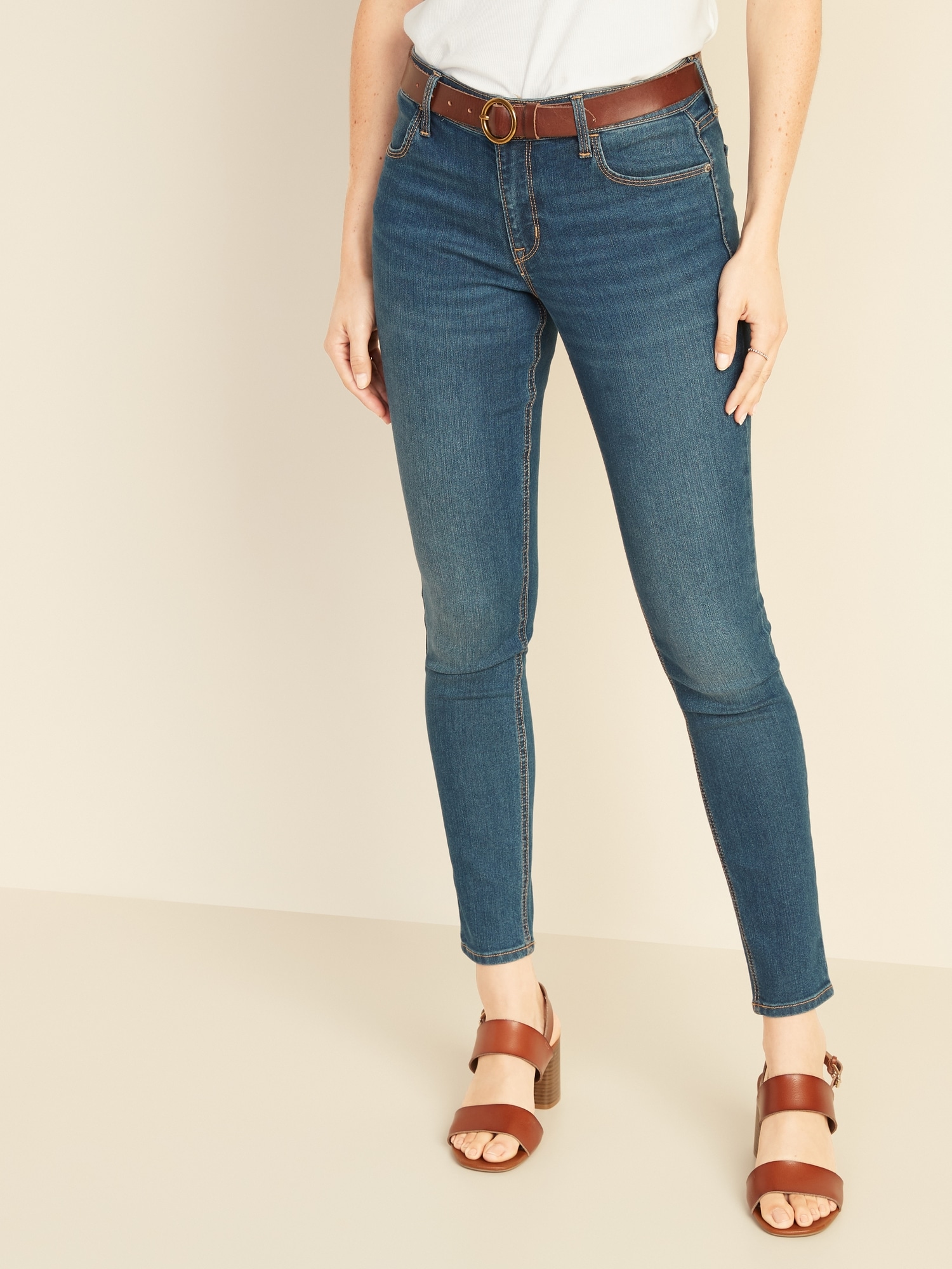 old navy high rise super skinny ankle pants