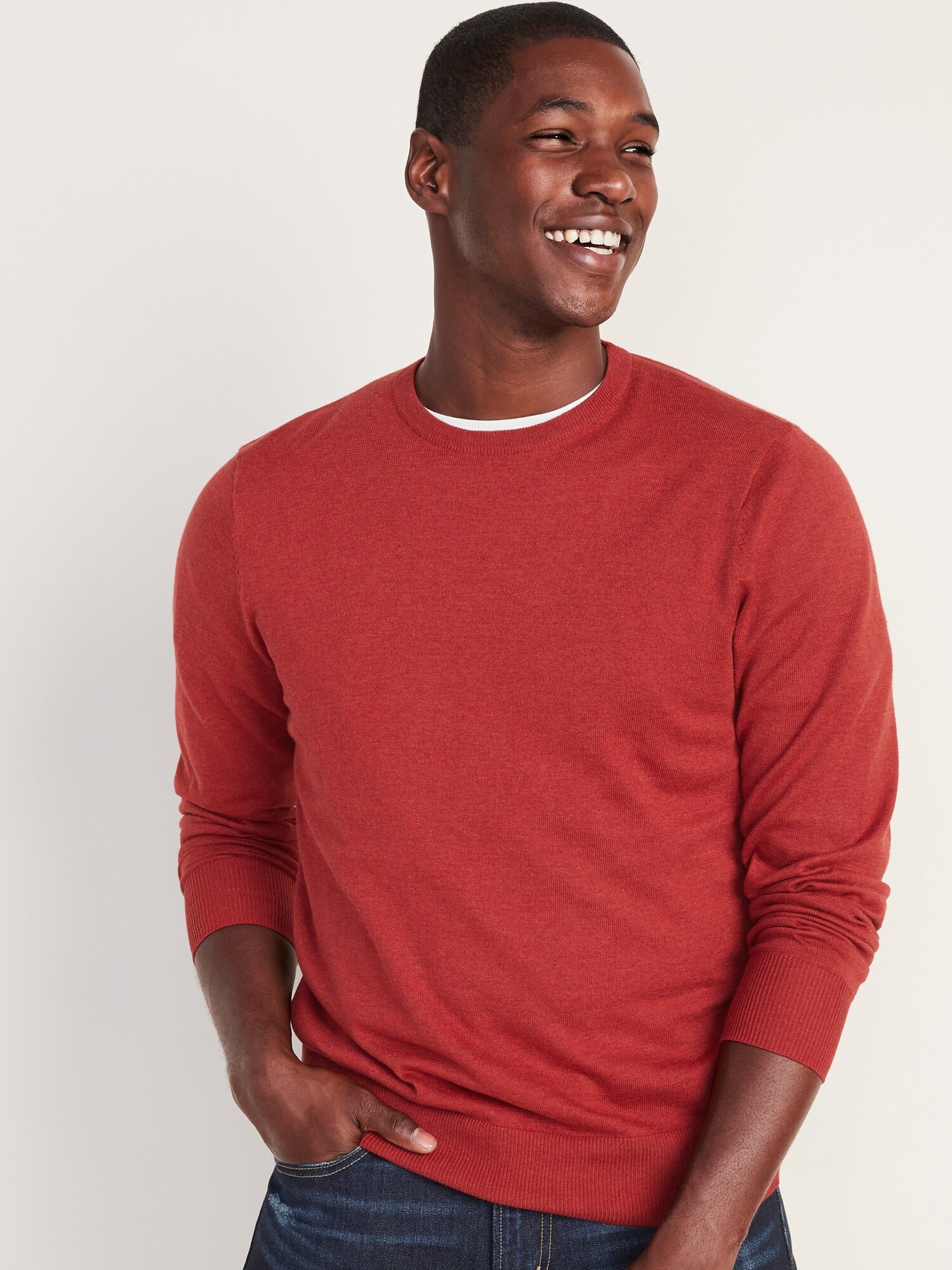 Men's Fitted Crew Neck Winter Sweater