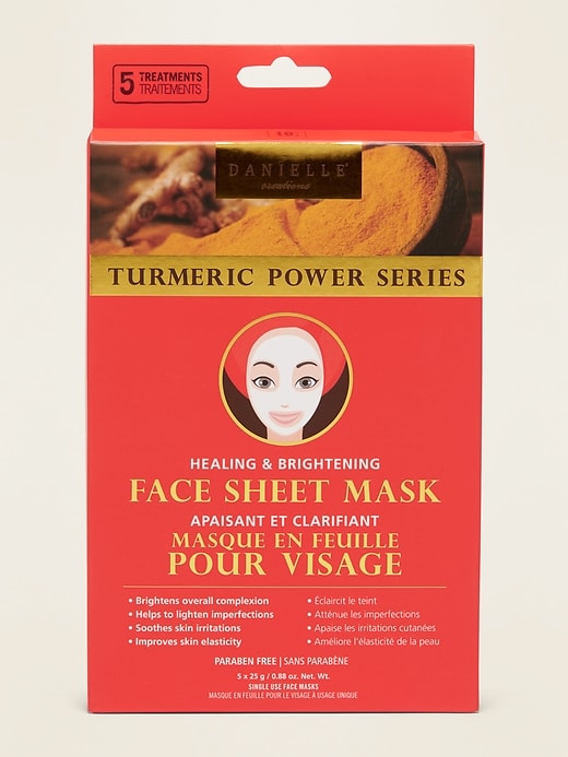View large product image 1 of 2. Danielle Creations&#174 Turmeric Face Sheet Mask