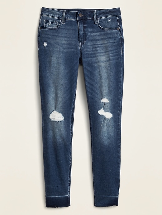 Image number 4 showing, Mid-Rise Distressed Rockstar Super Skinny Ankle Jeans for Women