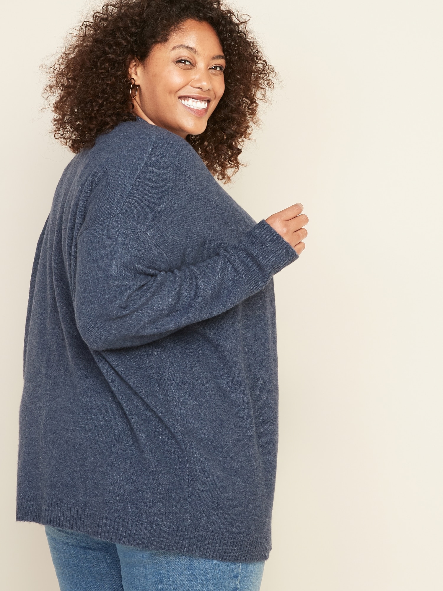 Plus size deals navy sweater