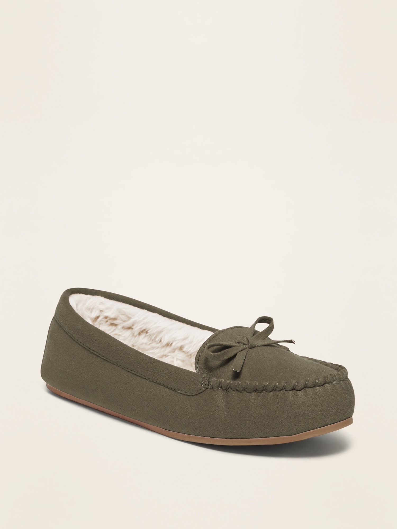 Fleece lined moccasins on sale womens