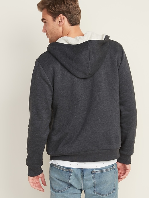 Sherpa-Lined Zip Hoodie for Men