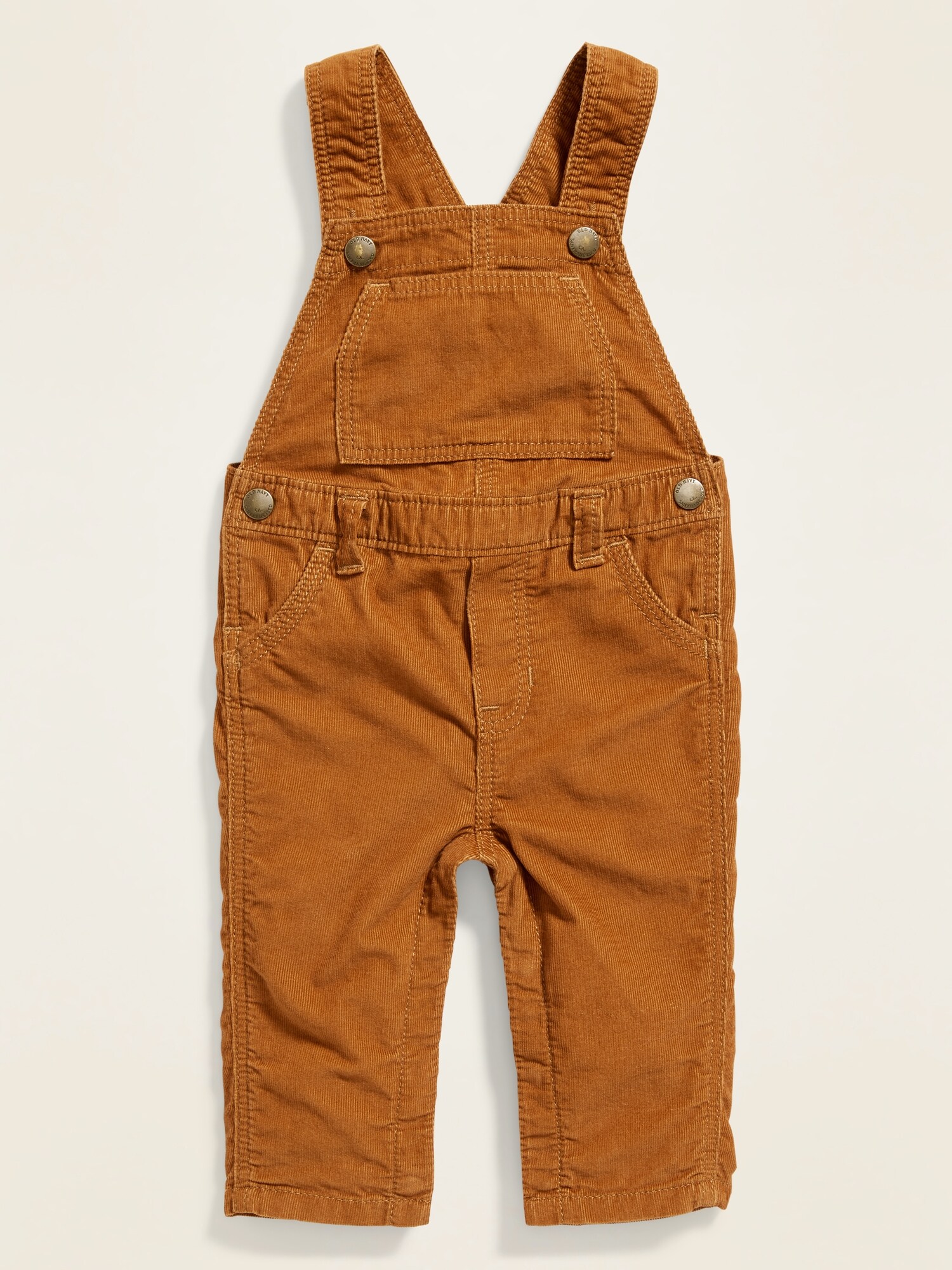 orange corduroy overalls