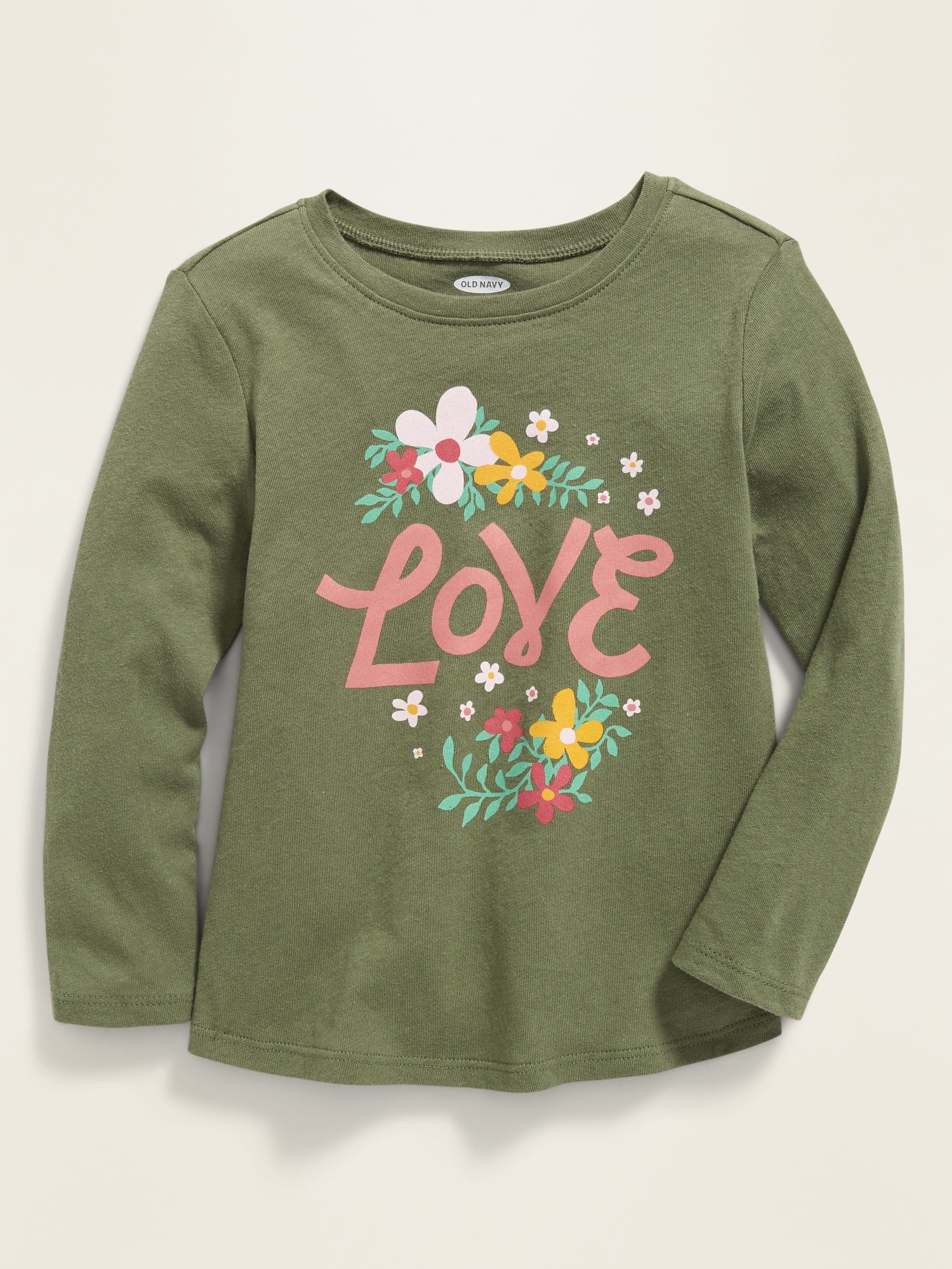 Graphic Long-Sleeve Tee for Toddler Girls