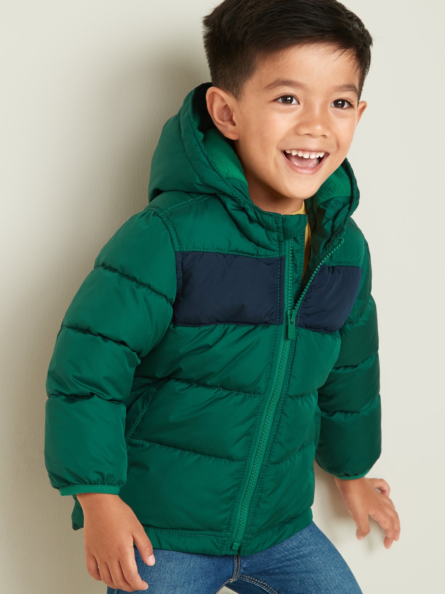 MIOIM Toddler Kids Boys Girls Hooded Fleece Coat Winter Outwear Windproof Zipper Puffer Jacket 3-24M