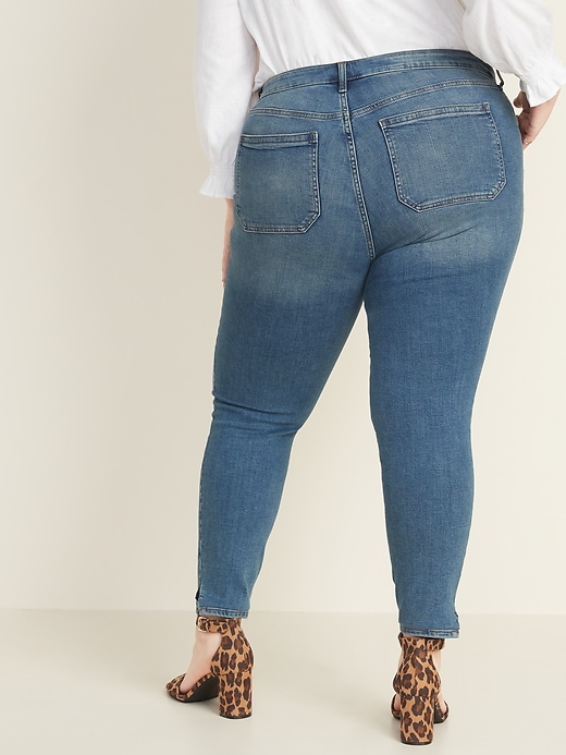 Image number 2 showing, High-Waisted Secret-Slim Pockets Plus-Size Rockstar Super Skinny Ankle Jeans