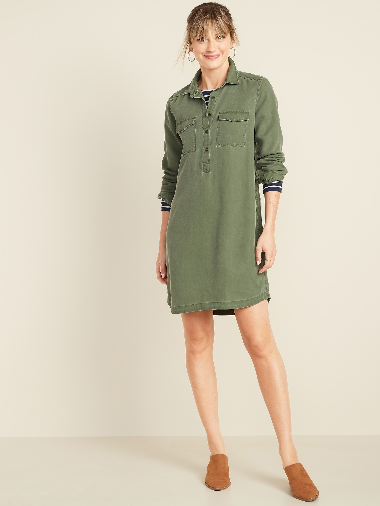 old navy button up dress