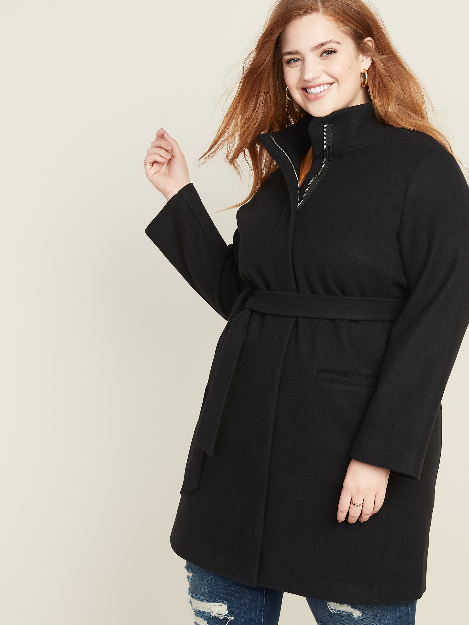 Plus size sale outerwear coats