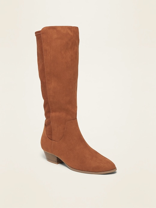 Tall Faux Suede Western Boots for Women Old Navy