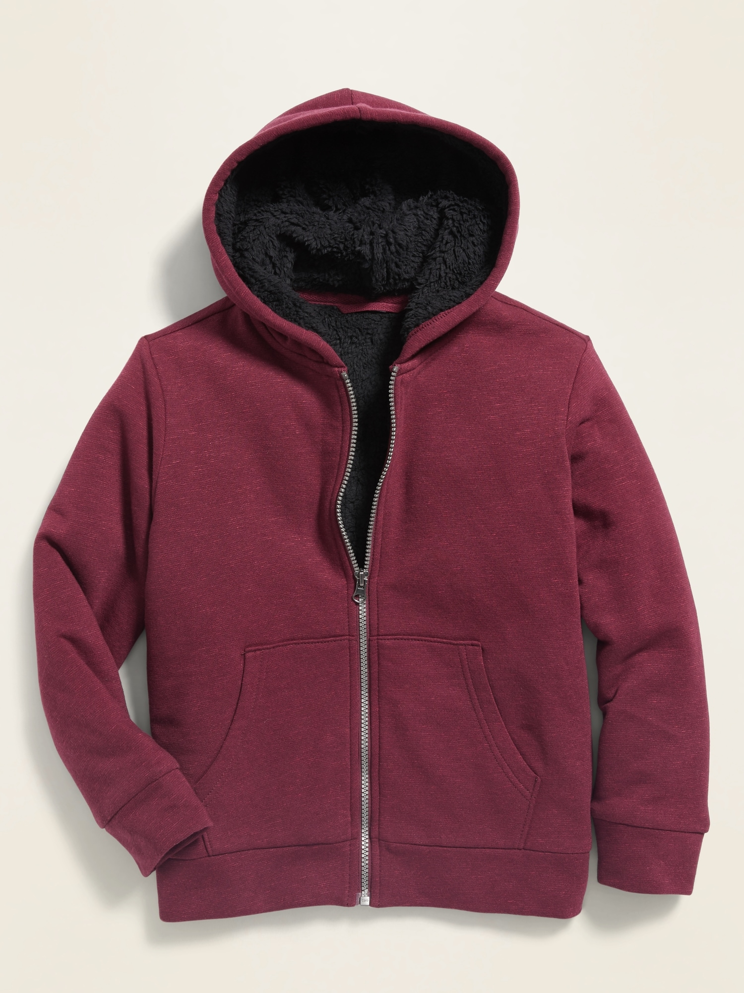 Sherpa lined hoodie old on sale navy