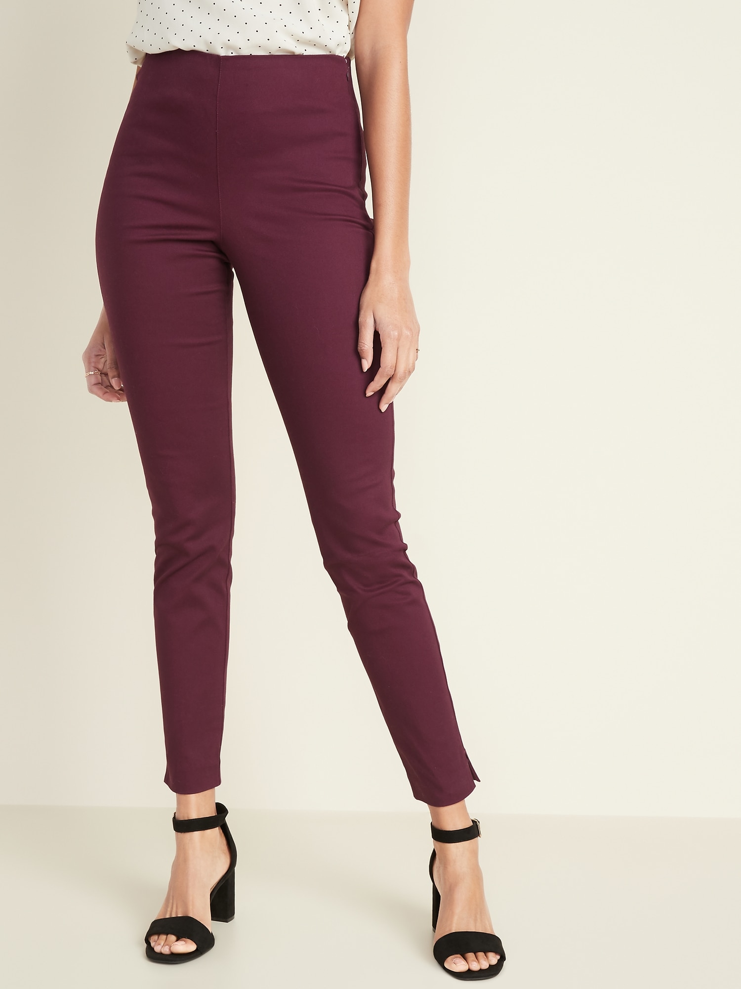 old navy high rise super skinny ankle pants