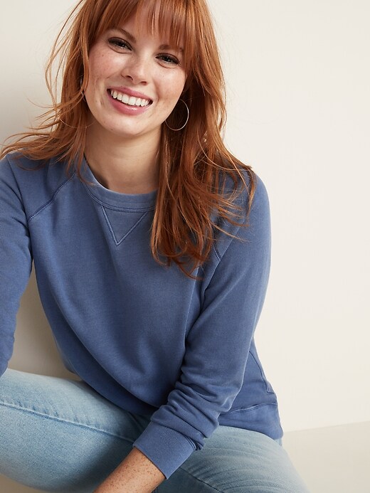 Image number 4 showing, Relaxed Crew-Neck Sweatshirt for Women