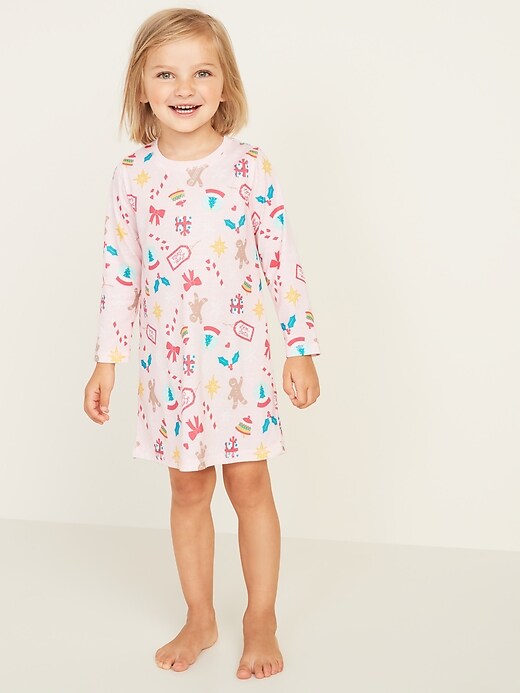 View large product image 1 of 1. Patterned Nightgown for Toddler Girls