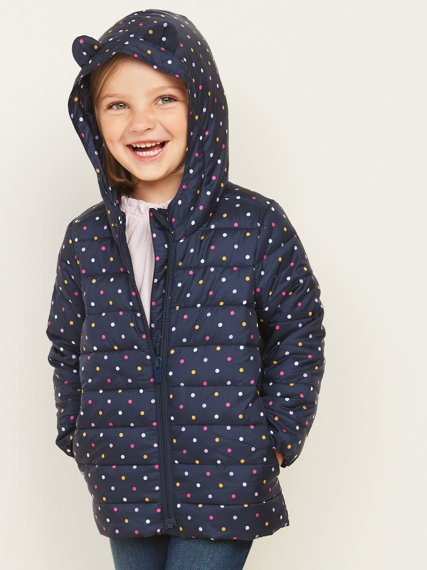 Navy polka deals dot jacket