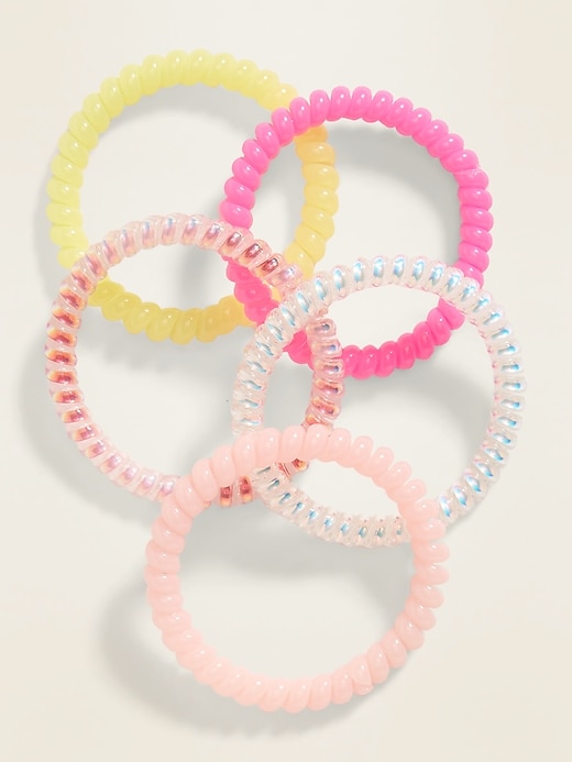View large product image 1 of 1. Spiral Hair Ties 5-Pack for Women