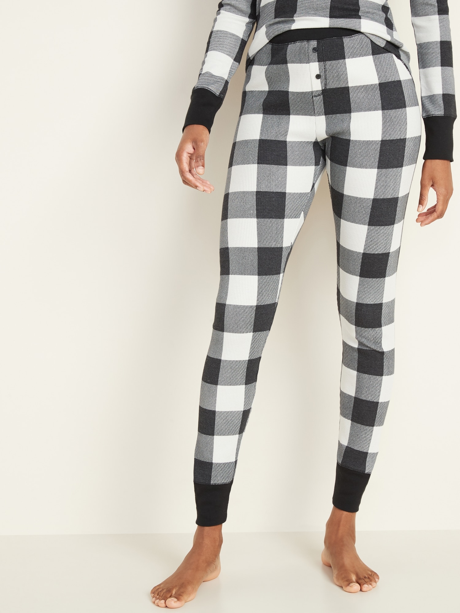 Thermal-Knit Pajama Pants for Women