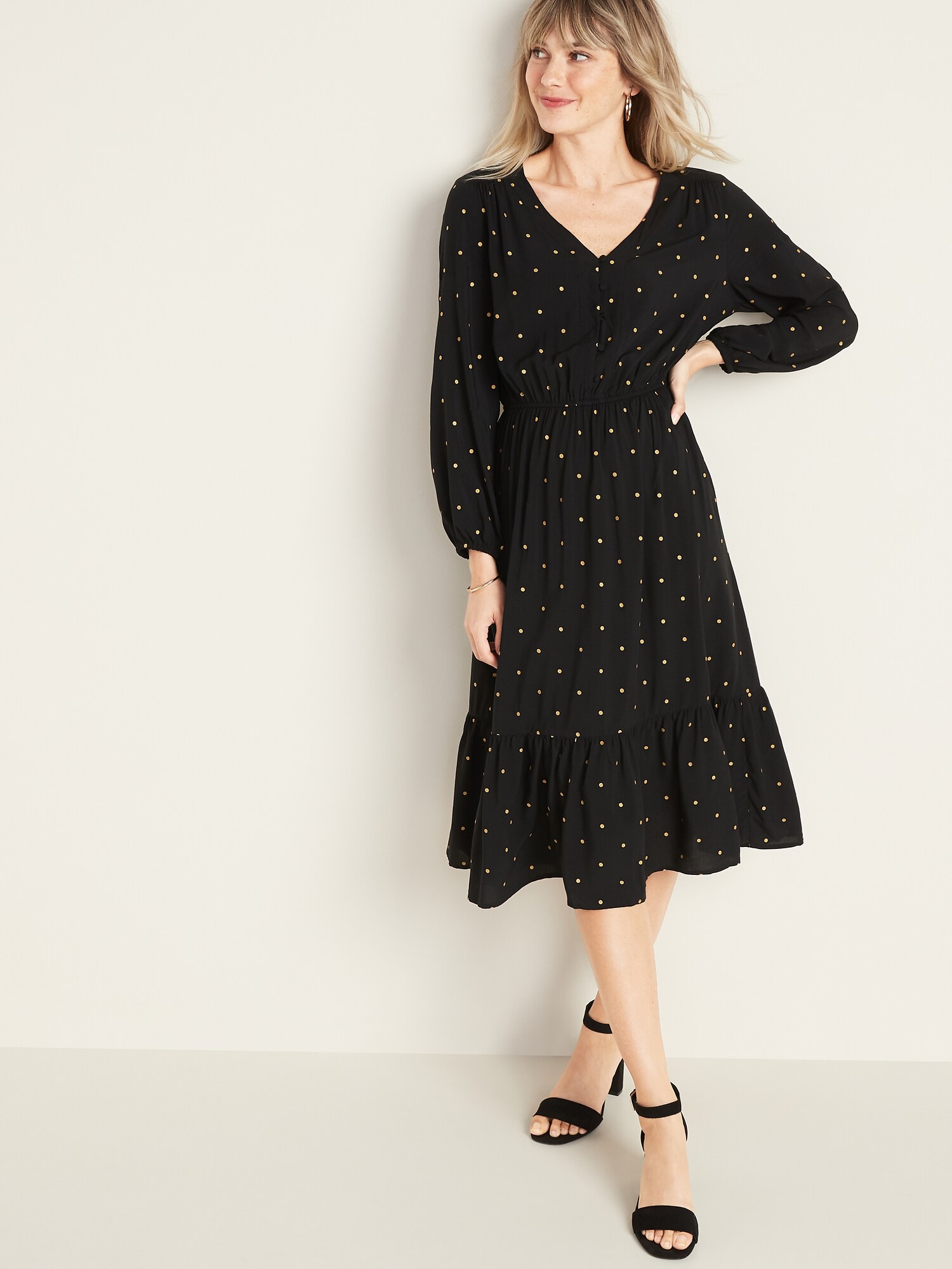 womens navy midi dress